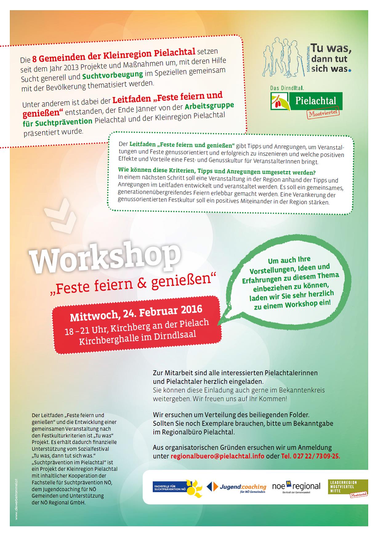 Einladung zum Workshop „Feste feiern und genießen ...