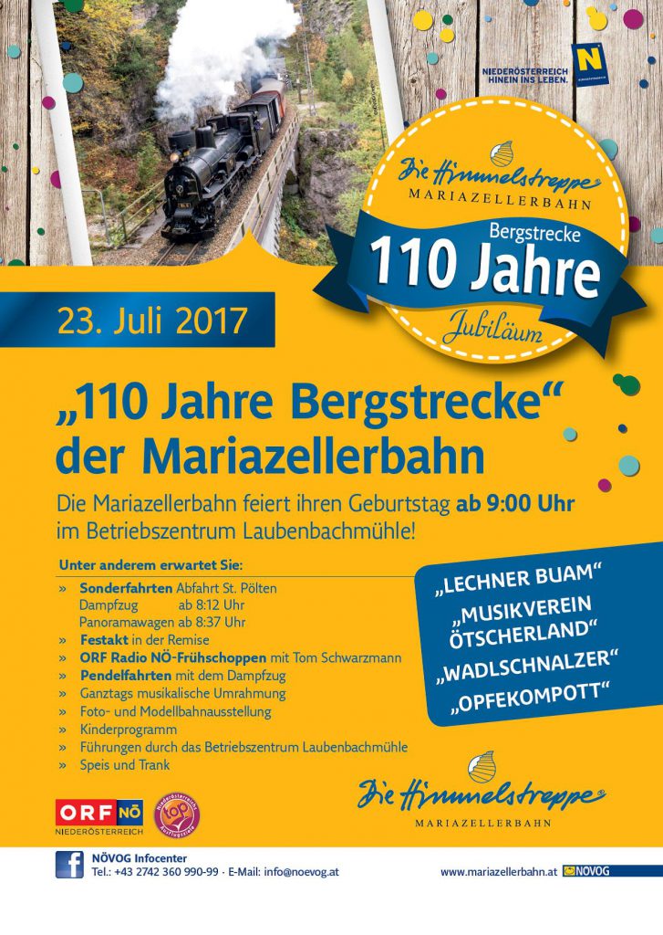 110 Jahre Bergstrecke Der Mariazellerbahn - Marktgemeinde Frankenfels