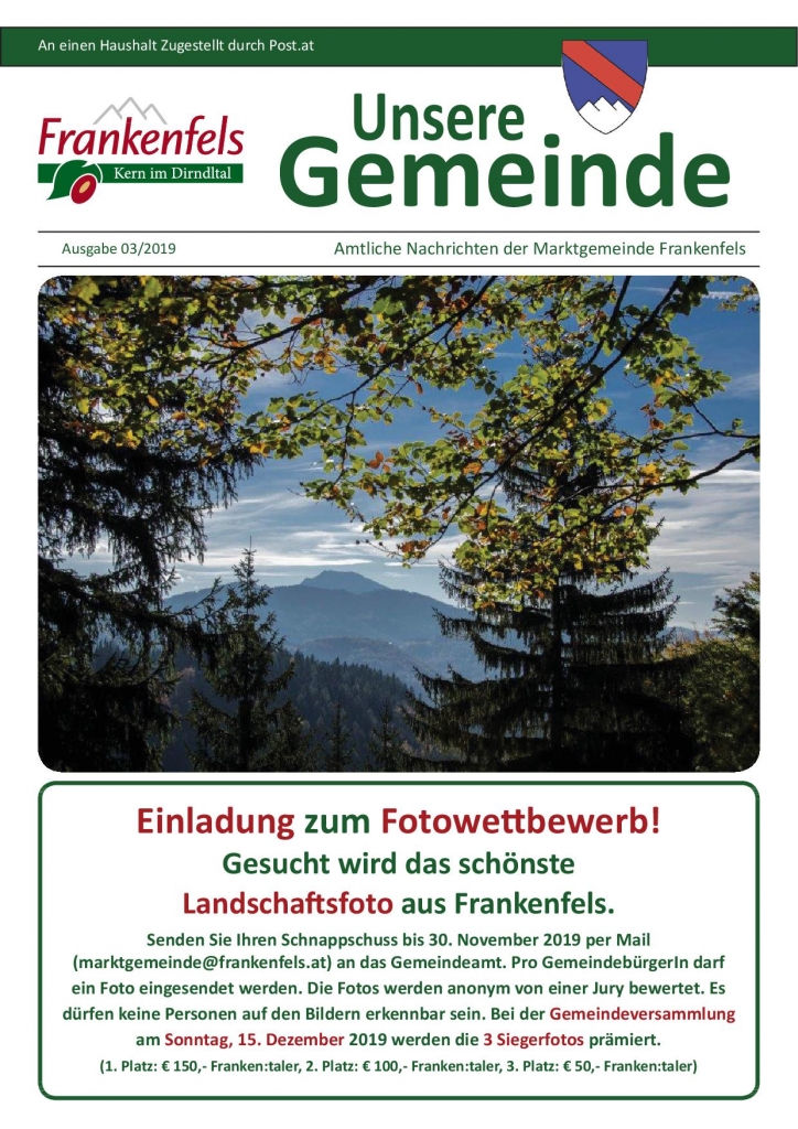 Fotowettbewerb Landschaftsfoto Frankenfels