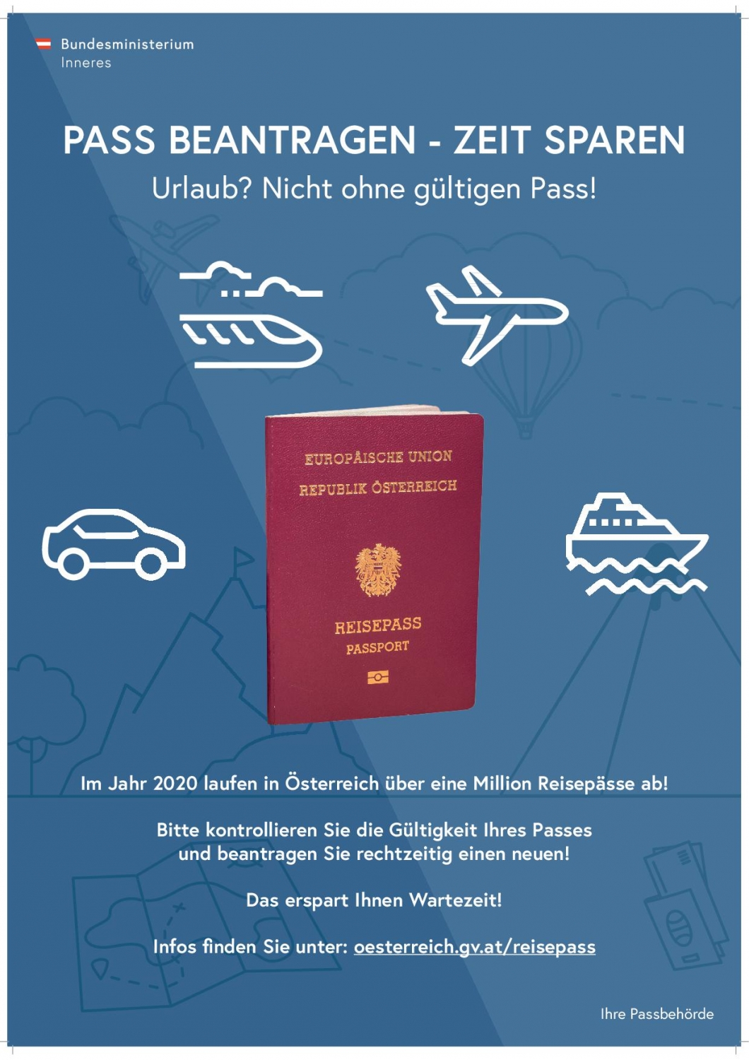 Wichtige Information: Rechtzeitig Reisepass Beantragen! - Marktgemeinde ...